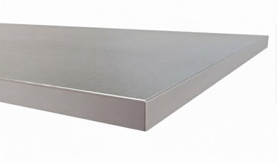 Столешница из фанеры толщиной 30 мм + чехол из нержавеющей стали 1 мм (ширина 1000 мм) N31